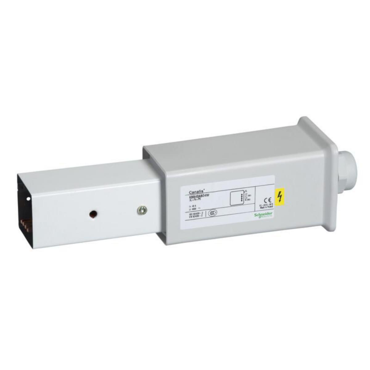 Syöttö ja pääte Schneider Electric Canalis 40A - JAKELUKISKO CANALIS SYÖTTÖ JA PÄÄTE 40A 3P OIKEA D
