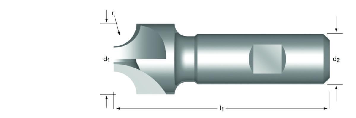 Kulmanpyöristysjyrsin Dormer C700 HSS-E - KULMANPYÖRISTYS- JYRSIN HSCO DORMER C700 1.0