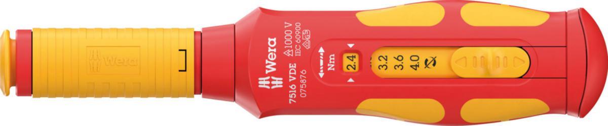 Momenttiavain Wera 7516 VDE 2.4-4.0 Nm - MOMENTTIAVAIN WERA 7516 VDE KK MOMENTTIKAHVA