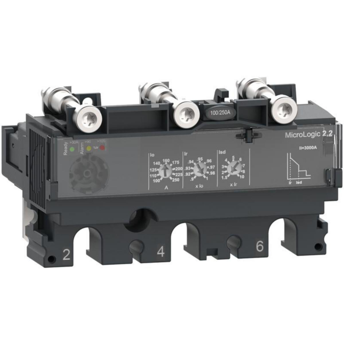 Kompaktikatkaisijan suojarele Schneider Electric ComPactT MicroLogic 3P - KOMPAKTIKATK.SUOJARELE COMPACT MICROLOGIC 2.2 100A 3P NSX100