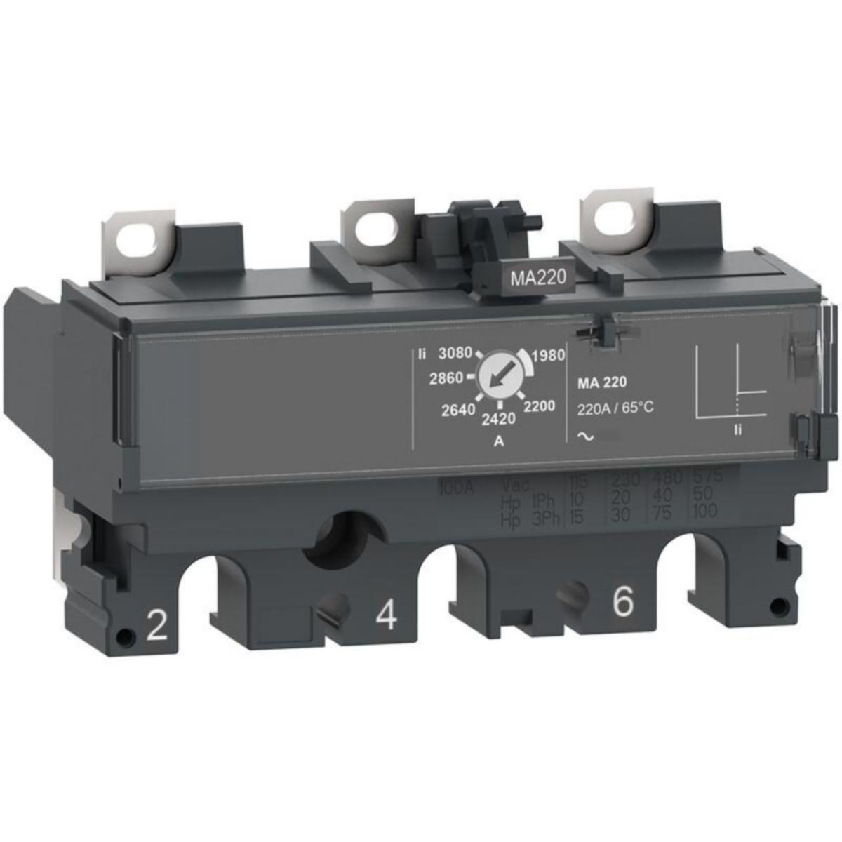 Kompaktikatkaisijan suojarele Schneider Electric ComPactT MA 3P - KOMPAKTIKATK.SUOJARELE COMPACT MA25 25A 3P NSX100-250