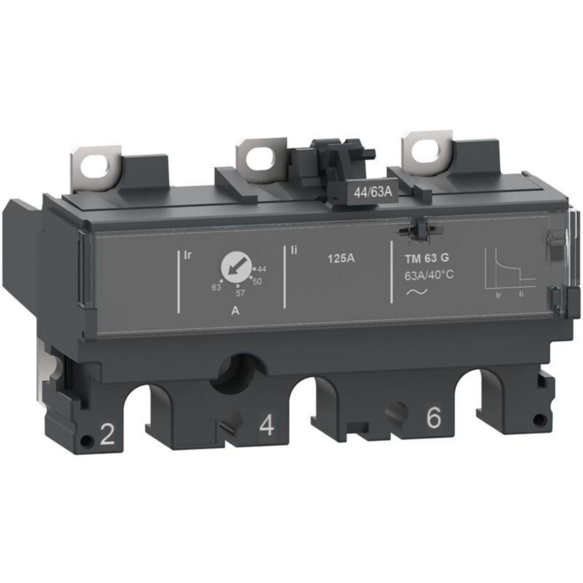 Kompaktikatkaisijan suojarele Schneider Electric ComPactT TM...G 3P - KOMPAKTIKATK.SUOJARELE COMPACT TM63G 63A 3P3D NSX100-250