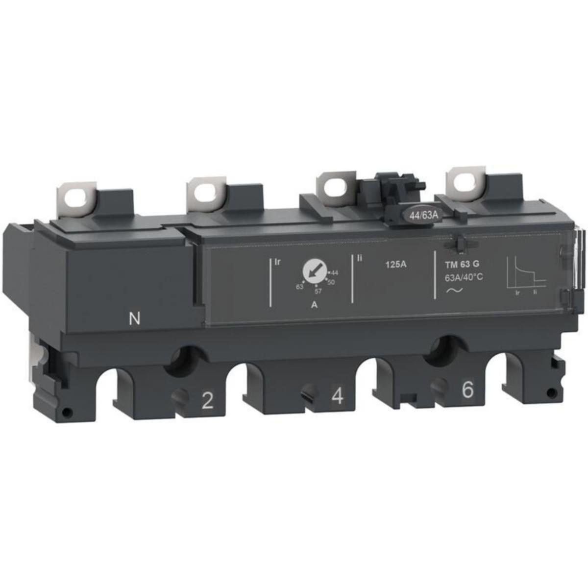 Kompaktikatkaisijan suojarele Schneider Electric ComPactT TM...G 4P - KOMPAKTIKATK.SUOJARELE COMPACT TM63G 63A 4P4D NSX100-250