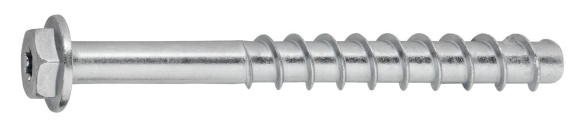 Betoniruuvi Sormat S-CSA HEX kuusiokanta sähkösinkitty laipalla - BETONIRUUVI LAIPALLA KUUSIO SORMAT S-CSA 6X60 TX30 AV13