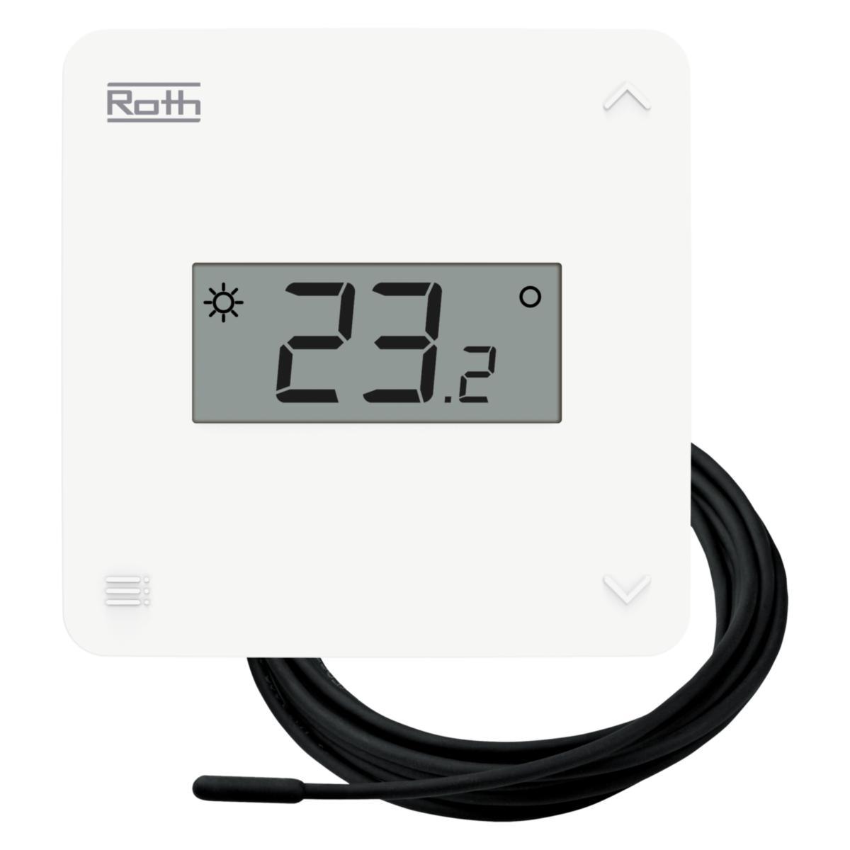 Huonetermostaatti Roth Touchline BL 230V - TERMOSTAATTI ROTH TOUCHLINE BL 230V VALK.