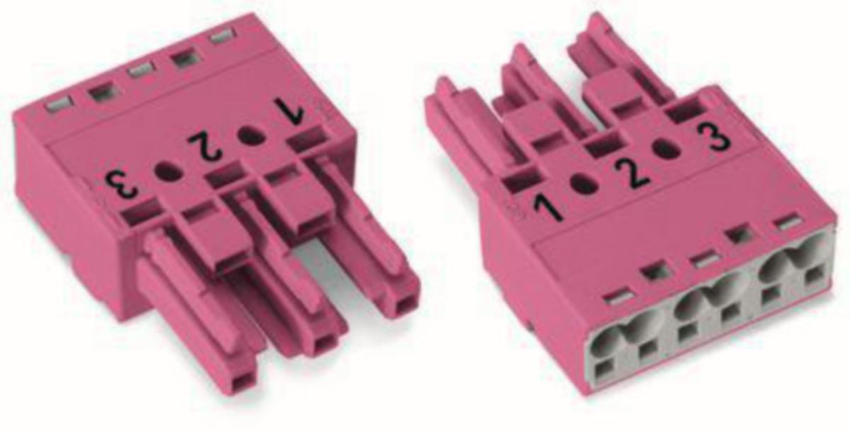 Pistoliitin Wago Winsta Midi - PISTOLIITIN WINSTA MIDI 3-NAP NAARASLIITIN PINKKI