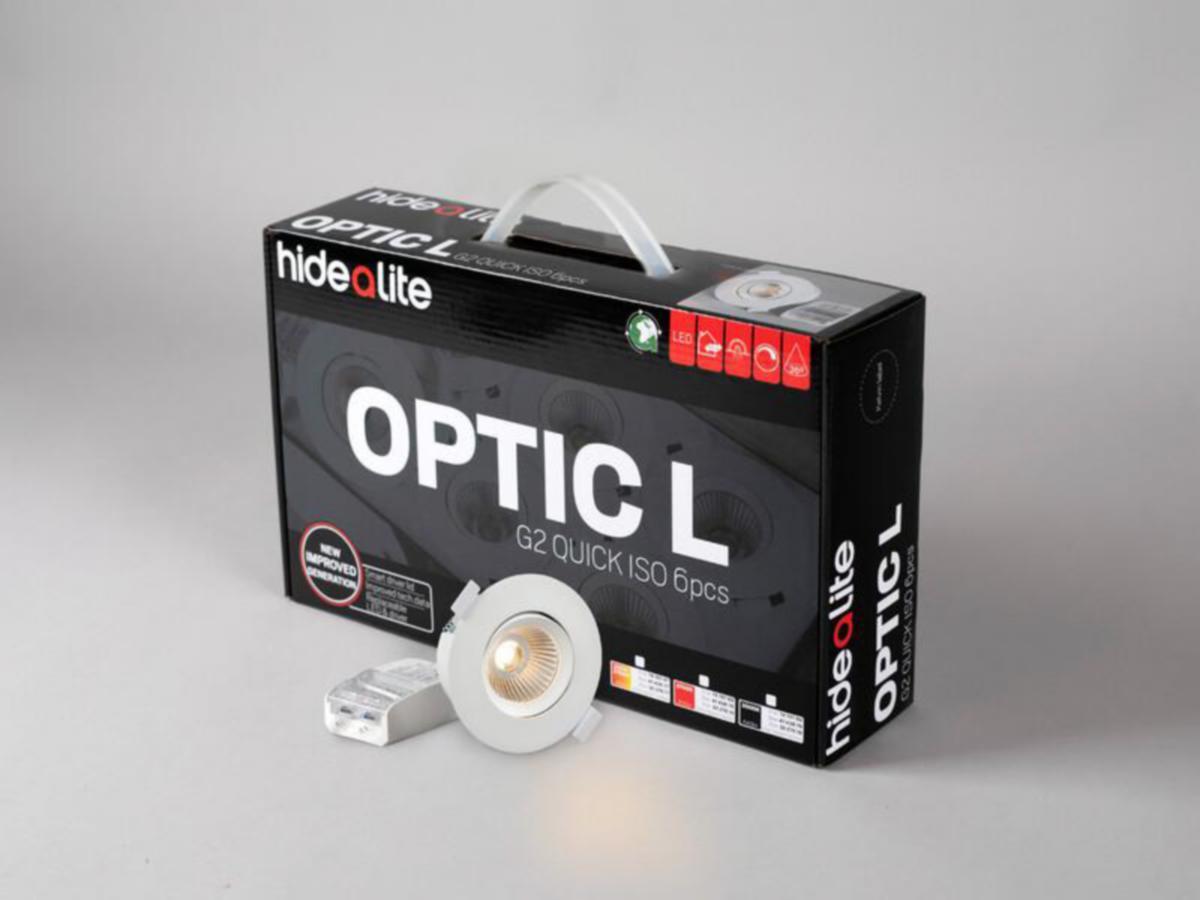 Alasvalo Hide-a-lite Optic G2 L Quick - ALASVALO OPTIC G2 L IP44 460LM 7,5W 927 WH 6PAC