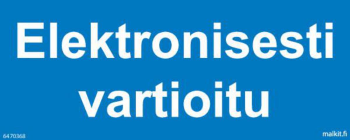 Merkintätarra Malkit Kiinteistö - MERKINTÄTARRA MALKIT ELEKTRONISES. VARTIOITU 200X80