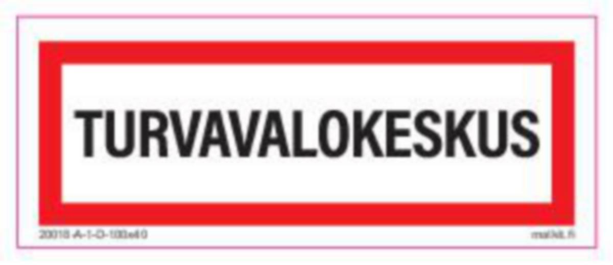 Merkintätarra Malkit Sähköala - MERKINTÄTARRA MALKIT TURVAVALOKESKUS 100X40