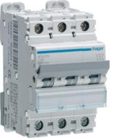 Johdonsuojakatkaisija Hager B-käyrä 3-nap 15-25kA