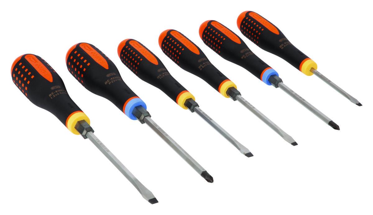 Iskuruuvitalttasarja Bahco Ero Be-9882TB Ura/PZ 6osaa - LÄPILYÖTÄVÄ ERGO SET 6PCS PZ BAHCO BE-9882TB