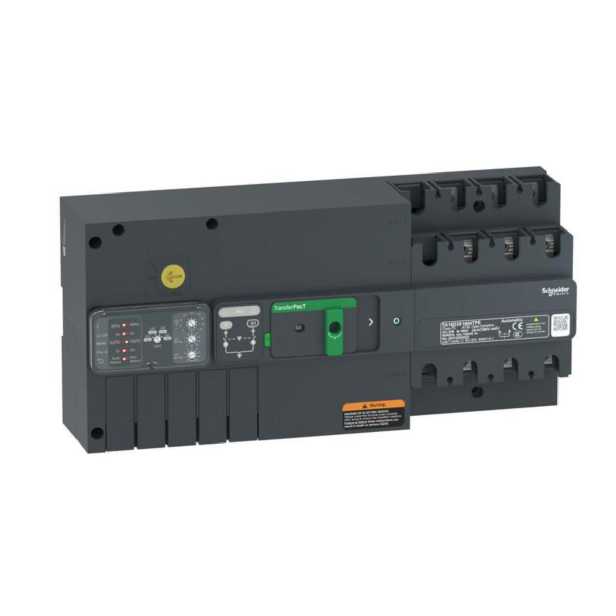 Automaattiset syötönvaihtokytkimet 3P Schneider Electric - VAIHTOKYTKIN TRANSFERPACT TA16 160A 3P VALINTAKYTKIN-HMI