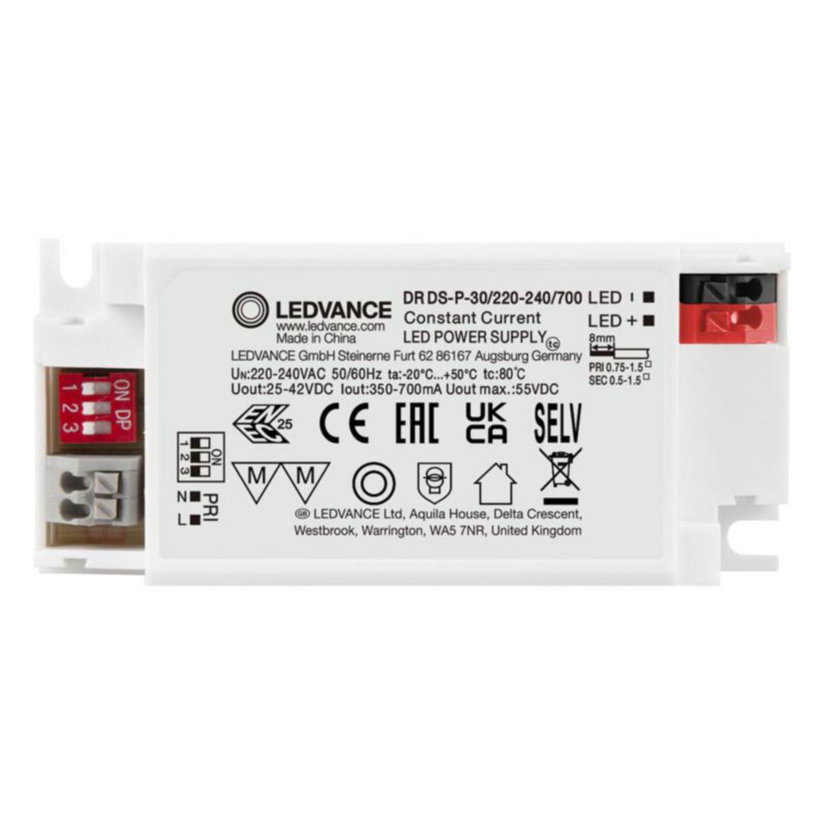 Elektroninen liitäntälaite Ledvance DR DS Performance CC - ELEKTR. LIITÄNTÄLAITE LEDVANCE DR DS PFM 30/220-240/700
