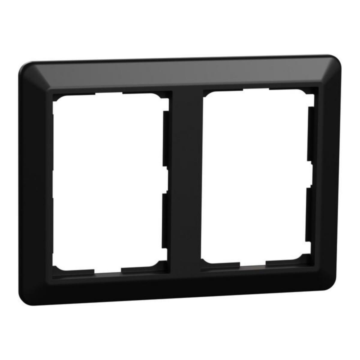 Peitelevy Schneider Electric ELKO RS16 Musta 2-pistorasioiden yhdistelmäkehykset - PEITELEVY ELKO RS16 2OS/115MM MUS