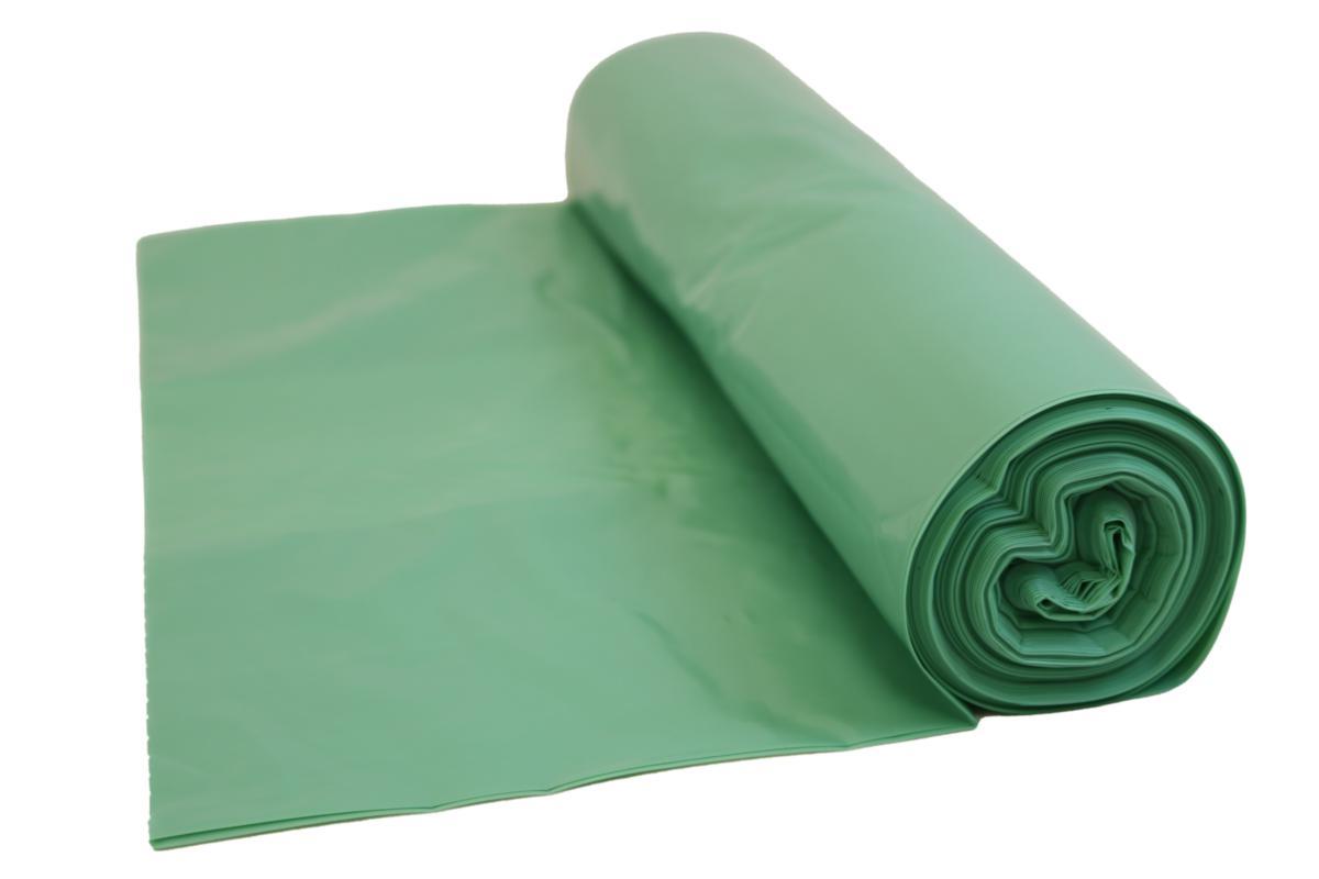 Jätesäkki muovia BIO-PE - JÄTESÄKKI 70L 25KPL/RLL VIHREÄ 600X900MM BIO-PE LLD