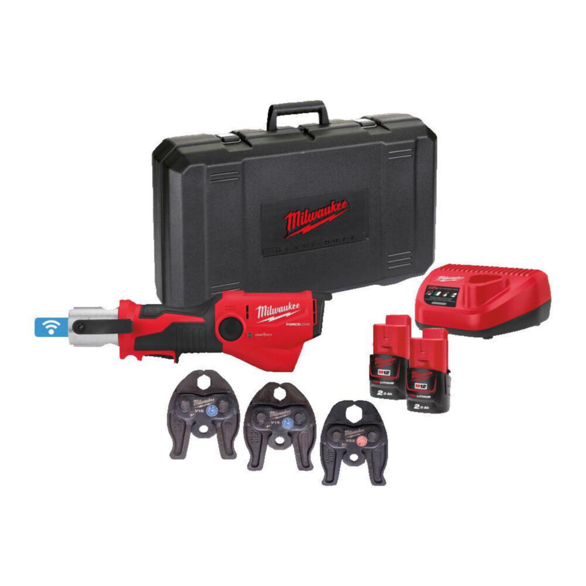 Akkupuristustyökalu Milwaukee M12 ONEHPT-202C V-Sarja 2 - AKKUPURISTUSTYÖKALU MILWAUKEE M12 ONEHPT-202C V-SE
