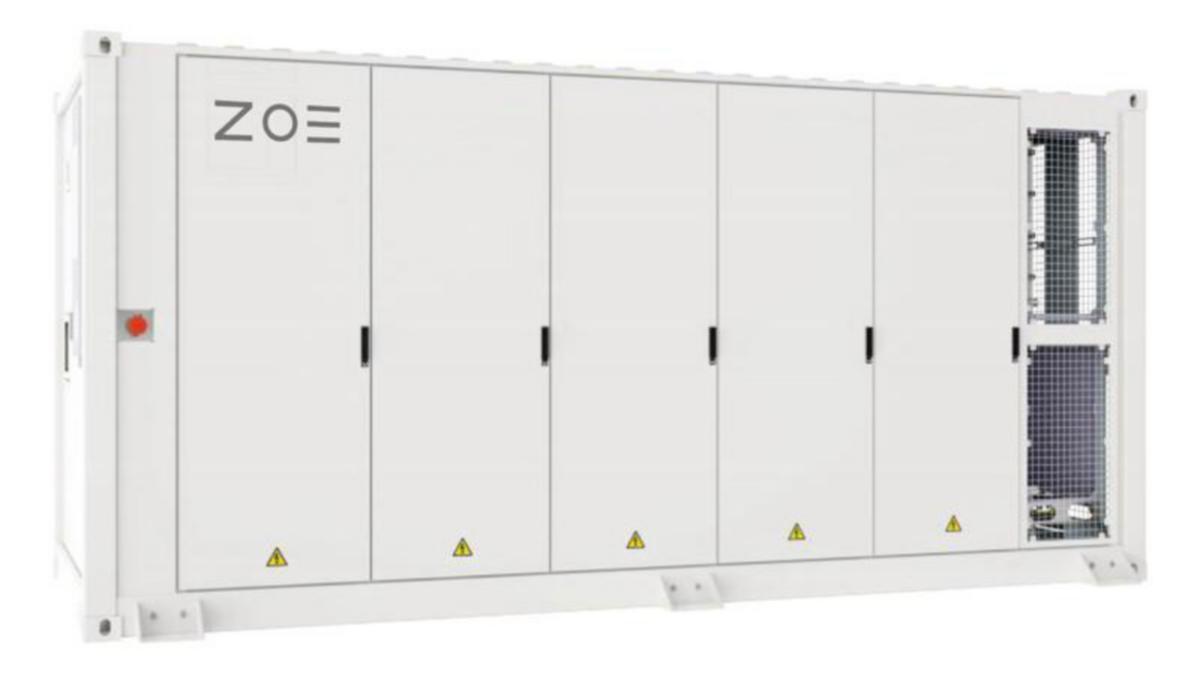 Energiavarasto ZOE Z-BOX-P 3400 - ENERGIAVARASTO P3440L2H-B 3440KW 0,5C