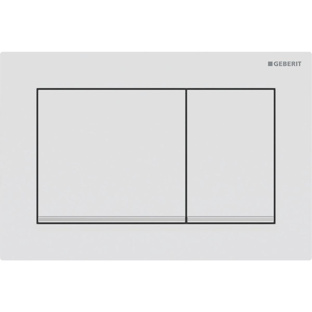 Huuhtelupainike Geberit Omega 20 Square - HUUHTELUPAINIKE OMEGA20 2-H SQUARE MATTAVALK./KROMATTU