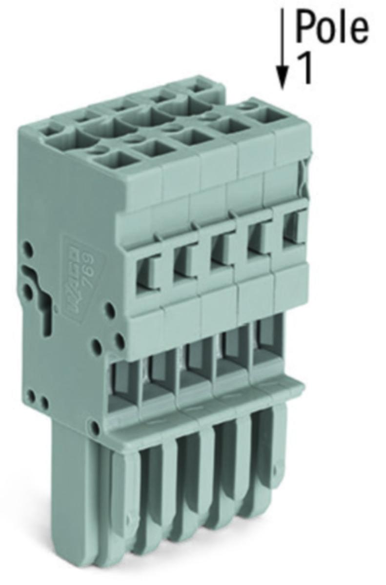 Pistoliitin Wago X-COM - PISTOLIITIN X-COM 5-NAP, 0.08-4MM2,NAARASLIITIN