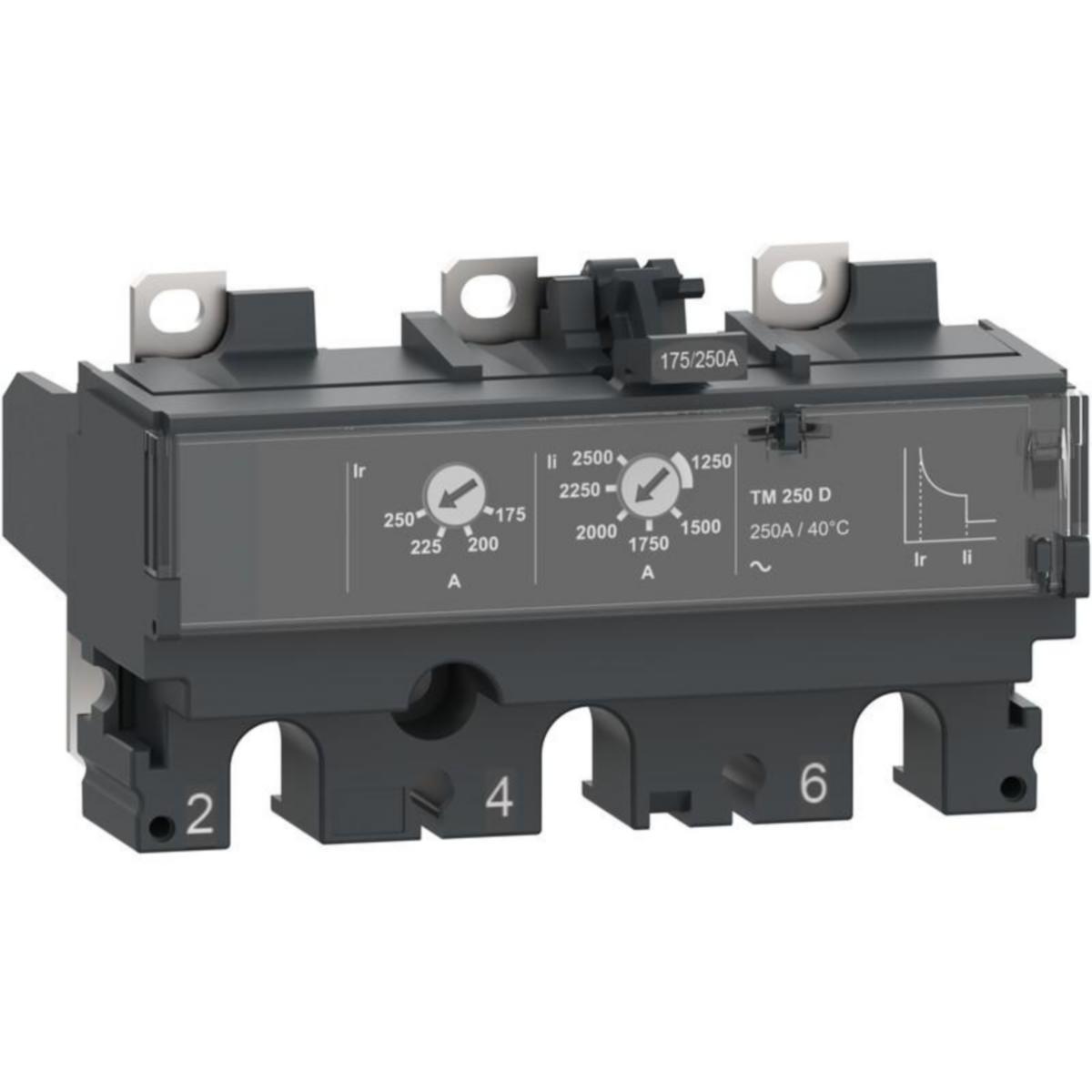 Kompaktikatkaisijan suojarele Schneider Electric ComPactT TM...D 3P - KOMPAKTIKATK.SUOJARELE COMPACT TM250D 250A 3P3D NSX250