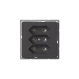 Pistorasia ABB Impressivo euro 3-osainen keskiölevyllä, upotettava, IP21