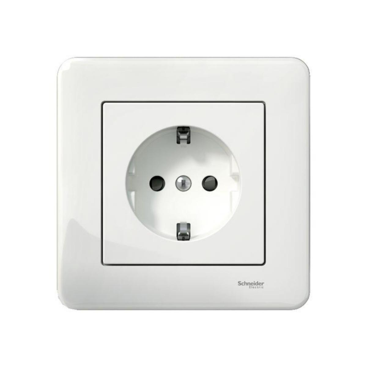 Upotettava pistorasia Schneider Electric Exxact – Kuluttajapakkaus (DIY) - PISTORASIA EXXACT 1-OS MAADOITETTU VALK 1kpl