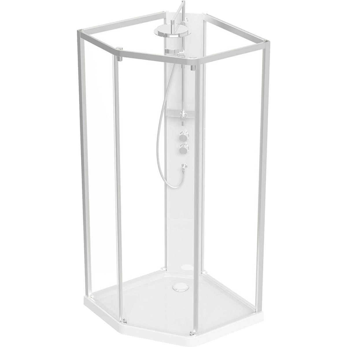 Suihkukaappi Contura Shower Comfort 5-K 100x100cm - SUIHKUKAAPPI COMF. 100X100CM, 5-K, VALK/KIR