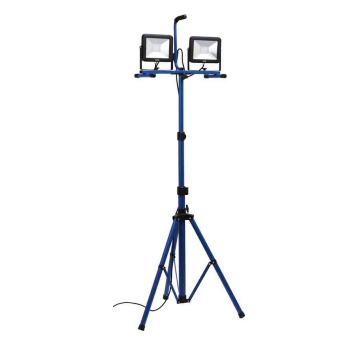 Työmaavalaisin LED Gelia 60W IP65 - TYÖMAAVALAISIN LED 2X30W IP65 6500K TELEJALUSTA 3M KAAPELI