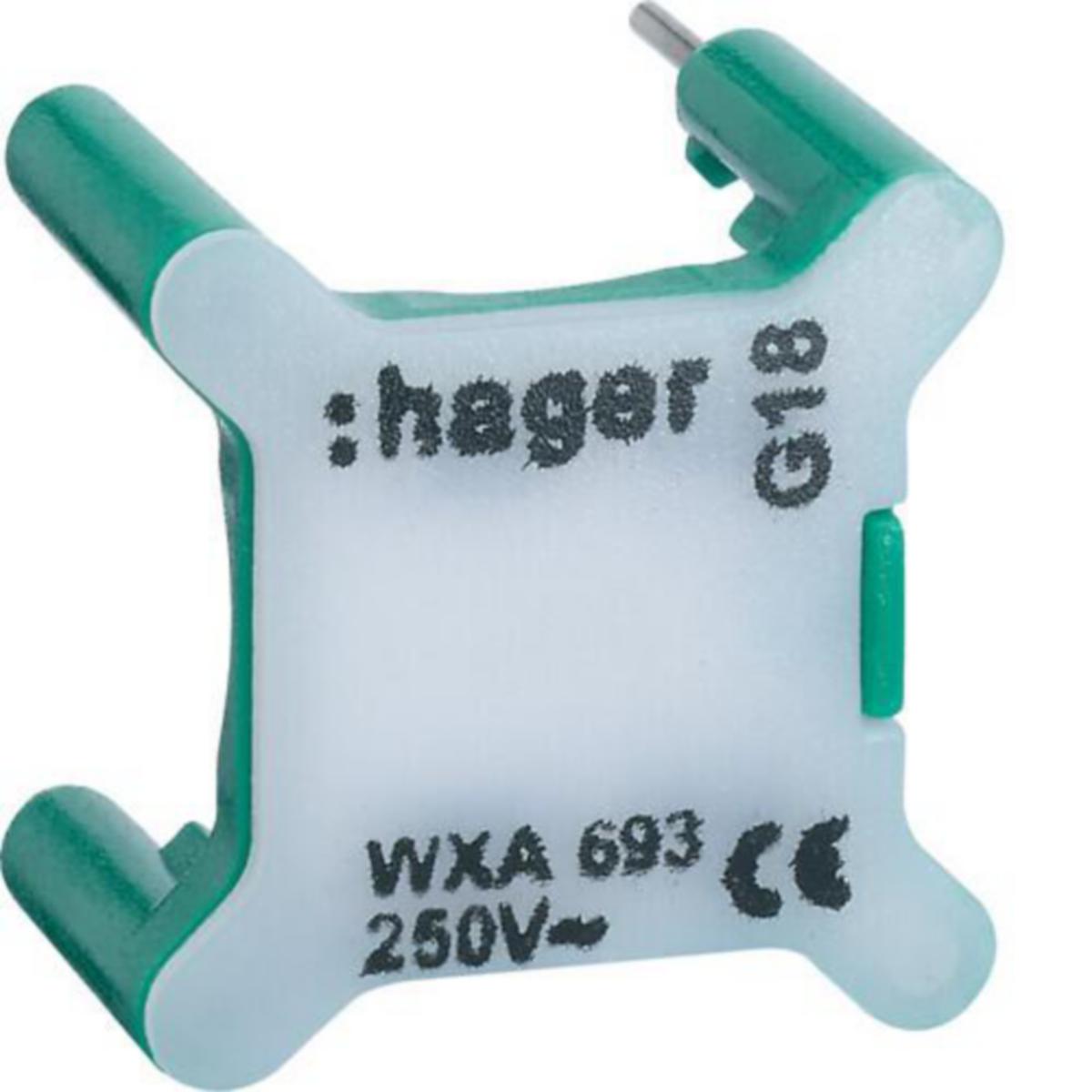 Merkkilamppu Hager Gallery - MERKKILAMPPU GALLERY WXA693 LED 0.5MA 230V VIHREÄ