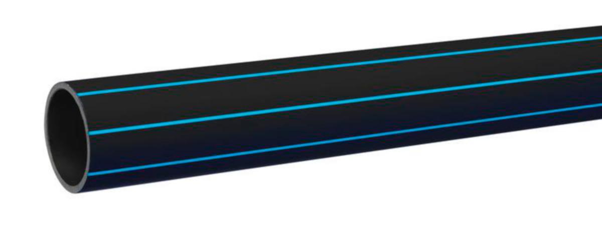 PEH painevesijohto siniraita 6 m - PEH-PUTKI PE100 SDR17PAINEV 75 X 4,5, 6M SINIRAITA PN10