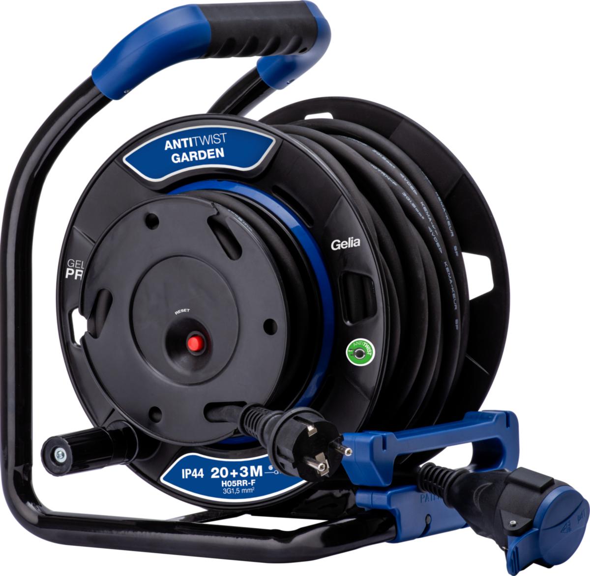 Kaapelikela puutarhaan (Garden), käänteinen rakenne, anti-twist - KAAPELIKELA GARDEN 3G1.5 20+3M ANTI-TWIST 1-OS KÄÄNTEINEN