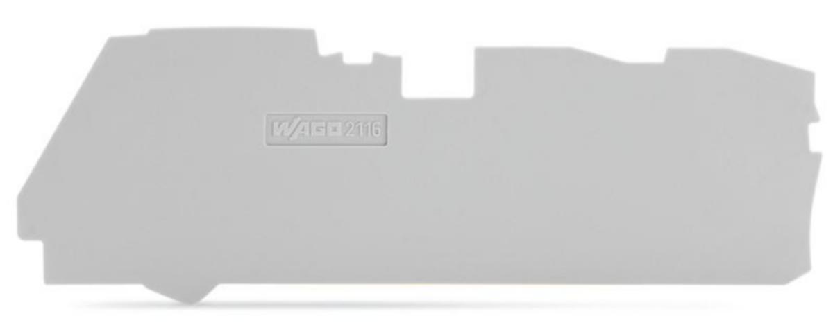 Päätylevy Wago TOPJOB S - PÄÄTYLEVY TOP JOB S WAGO 2116-13..LIITTIMILLE.1mm HAR