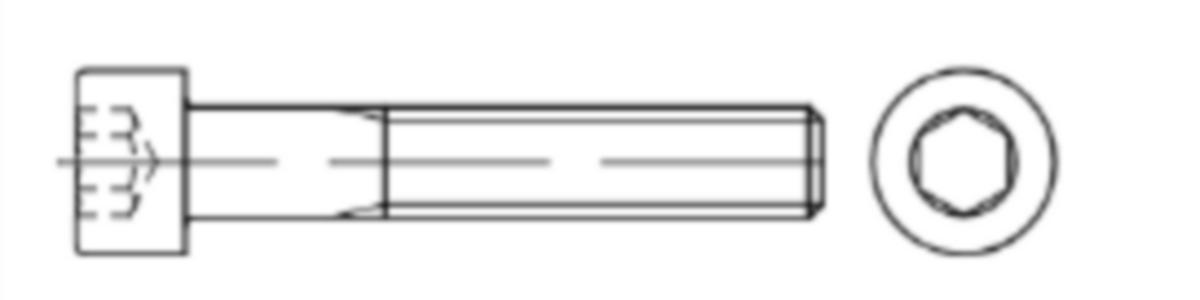 Kuusiokoloruuvi DIN 912 8.8 ZN - KUUSIOKOLORUUVI SINKITTY MC6S 8.8 5X30 FZB DIN 912