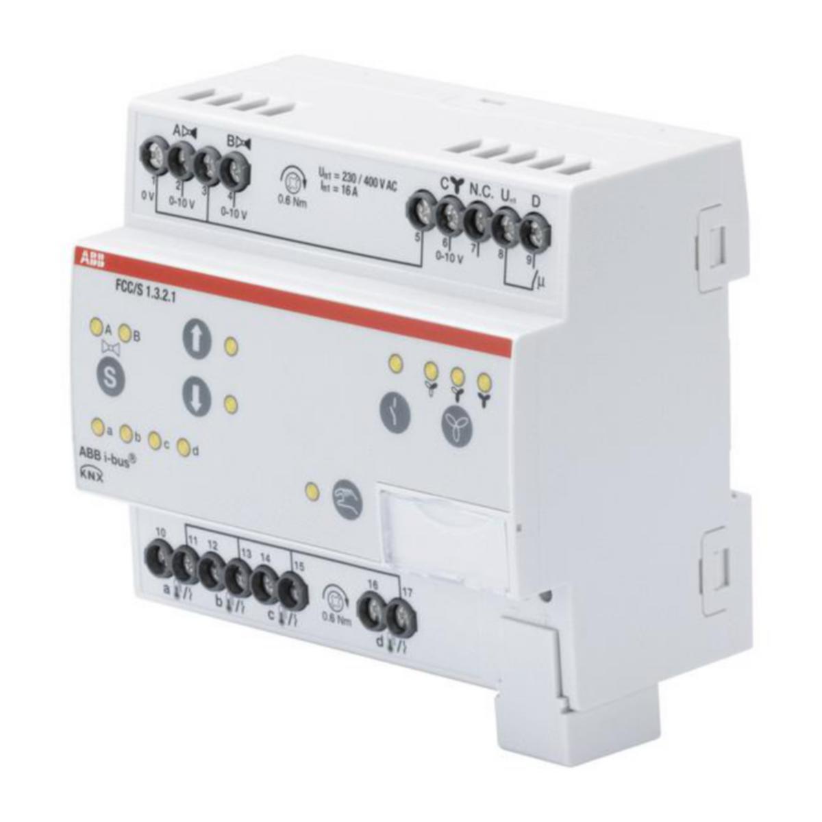 Puhallinkonvektorisäädin KNX ABB FCC/S1.3.2.1 - LÄHTÖYKSIKKÖ LÄMMITIN KNX ABB 0-10V. 2X0-10V KO