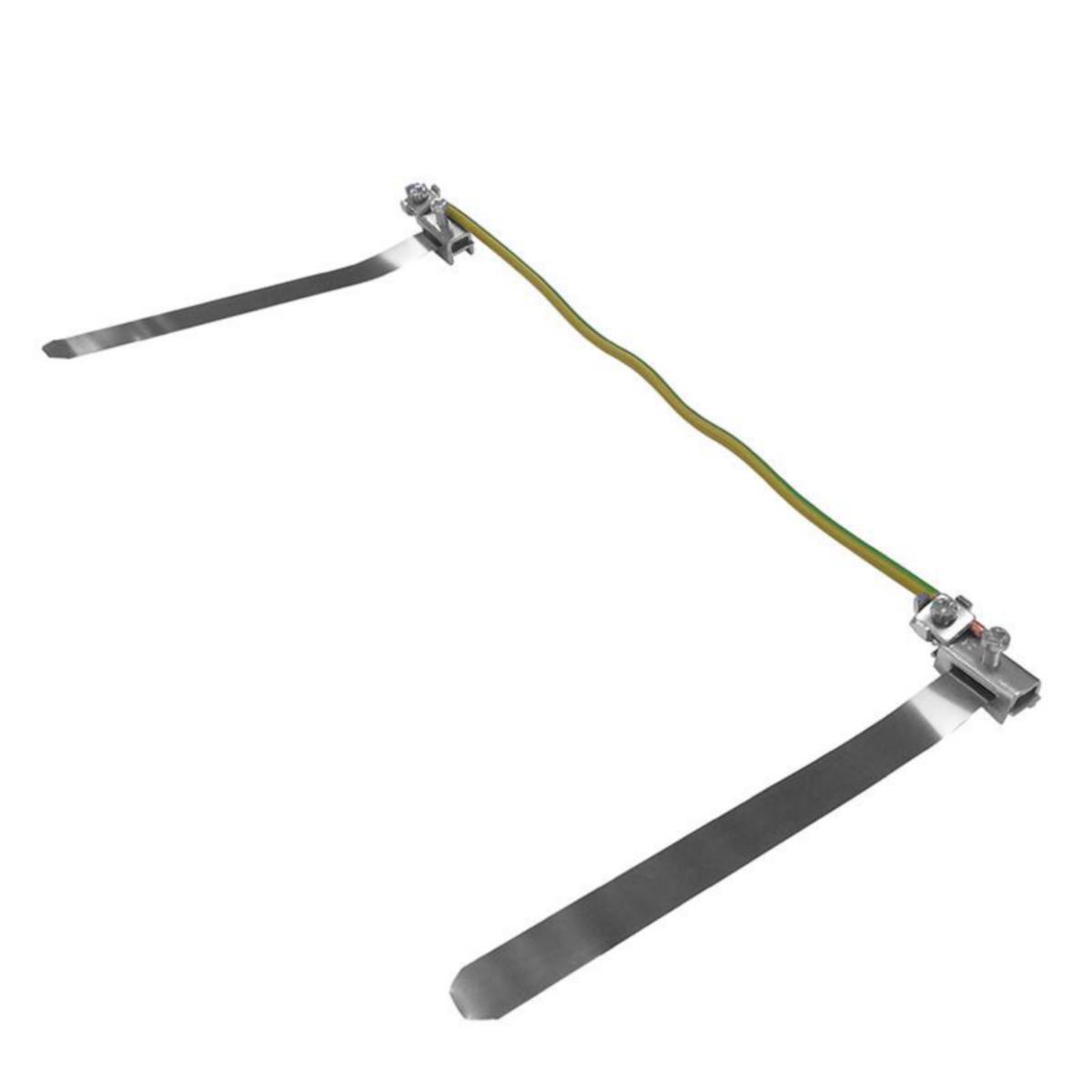 Maadoitusvanne FTG, 2 maadoituspantaa + H07V-U KEVI - MAADOITUSVANNE FTG MAADOITUSVANNE 2X230MM+H07V-U