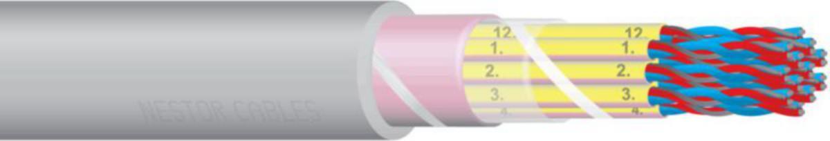 Instrumentointikaapeli Nestor Cables Kjaam-HF Dca - INSTRUMENTOINTIKAAPELI- NESTOR KJAAM-HF 8X(2+1)X0,5 DCA K1000