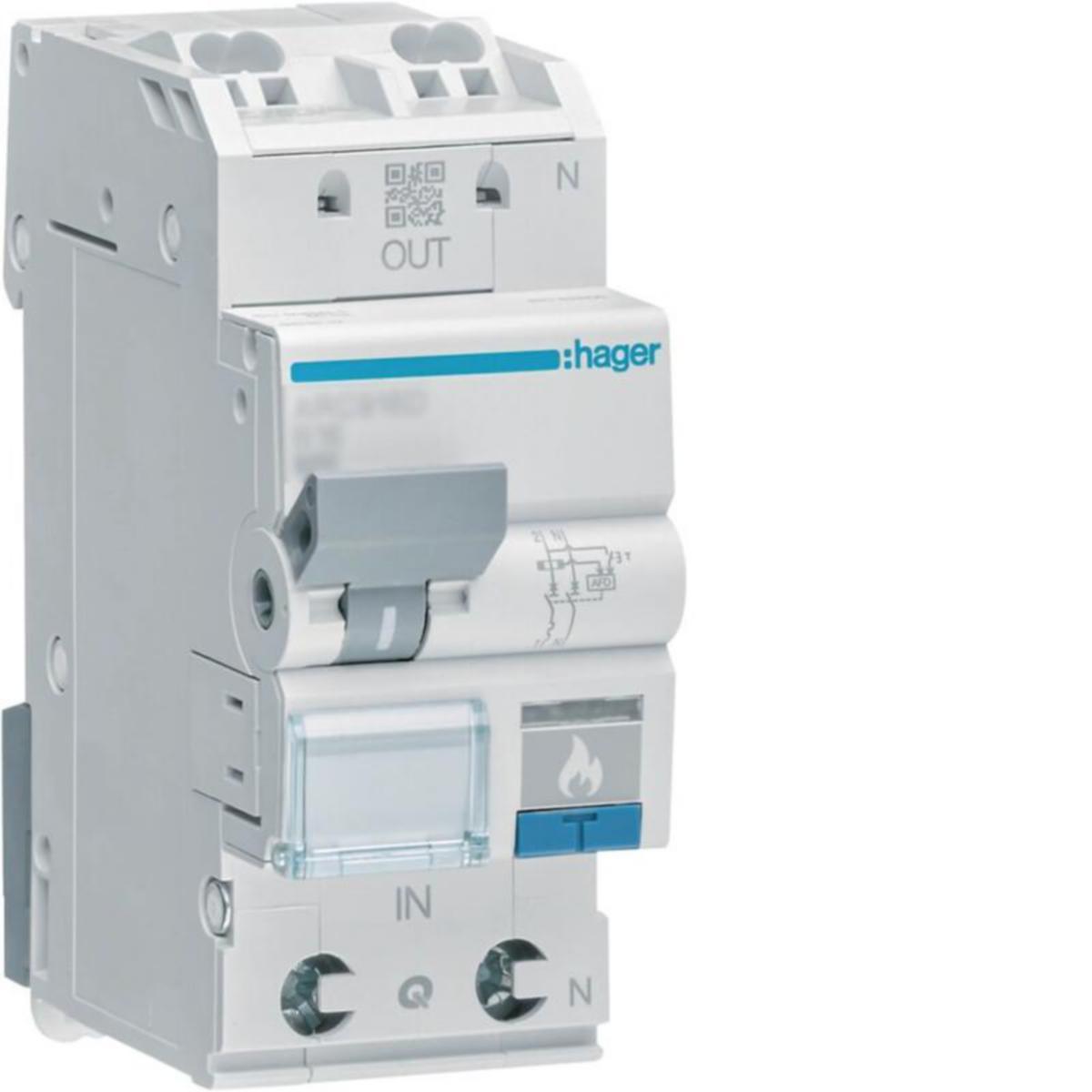 Valokaarivikasuoja Utu - VALOKAARISUOJALAITE HAGER ARC910D 1L+N B-10A 6KA JL 2M