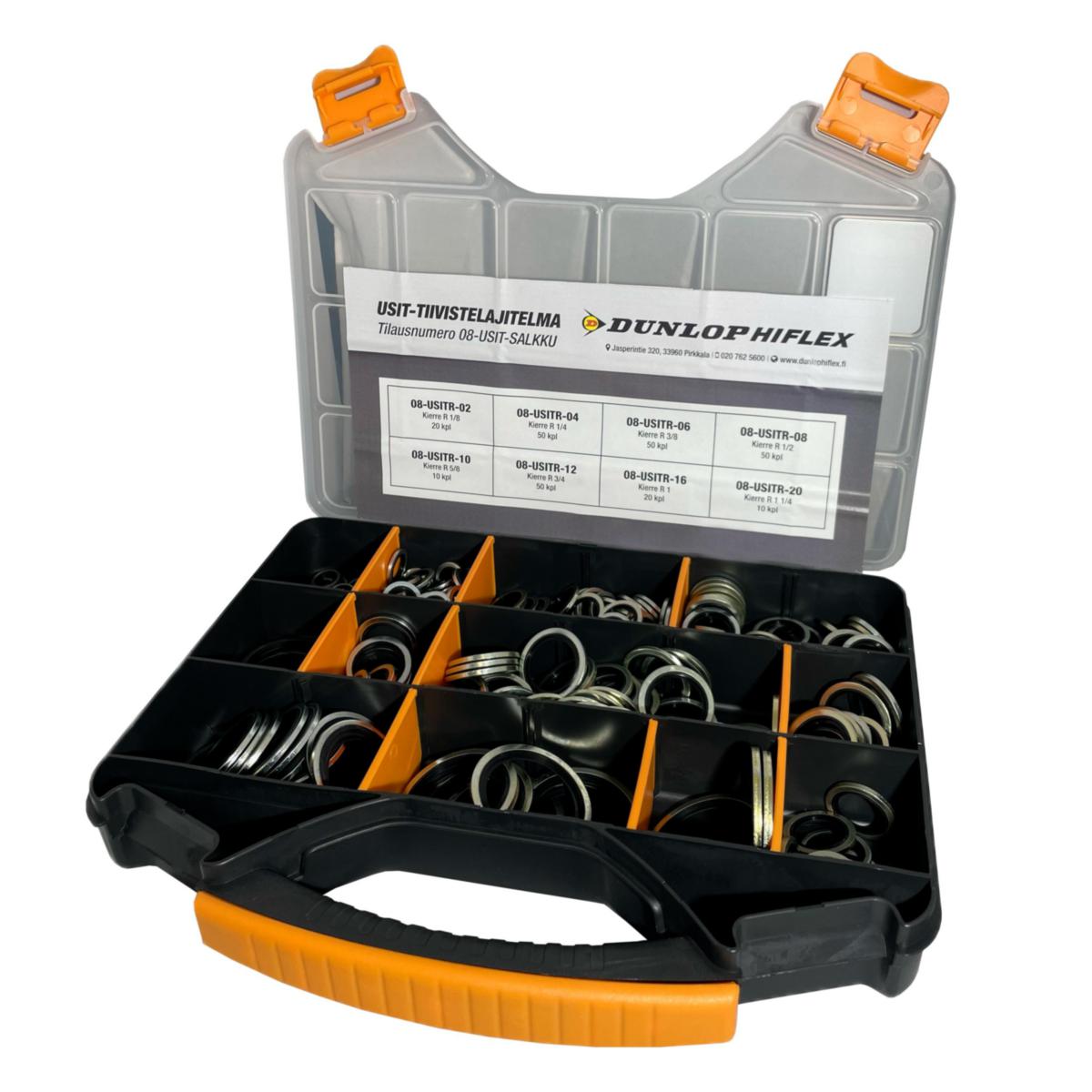 Tiivistelajitelma Dunlop Hiflex Usit - USIT-LAJITELMA 1/8-11/4 DH USIT-SALKKU