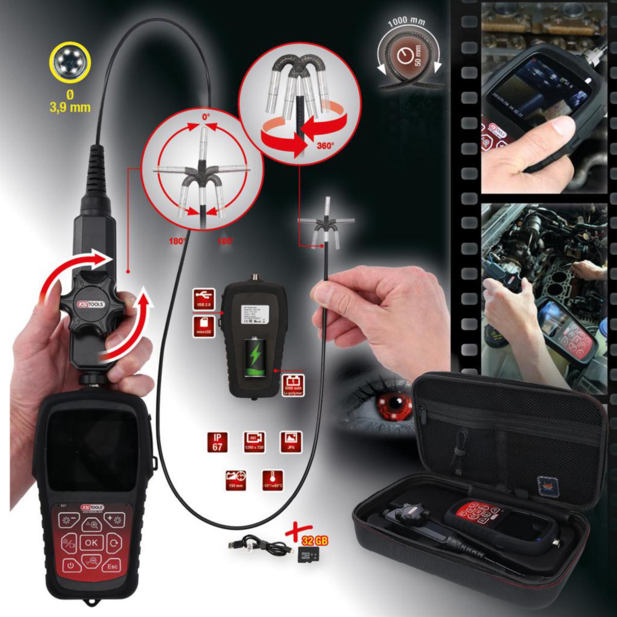 HD-videoskooppisarja KS Tools 3osaa - HD-VIDEOSKOOPPISARJA KS TOOLS Ø 3,9 MM, 3-OS