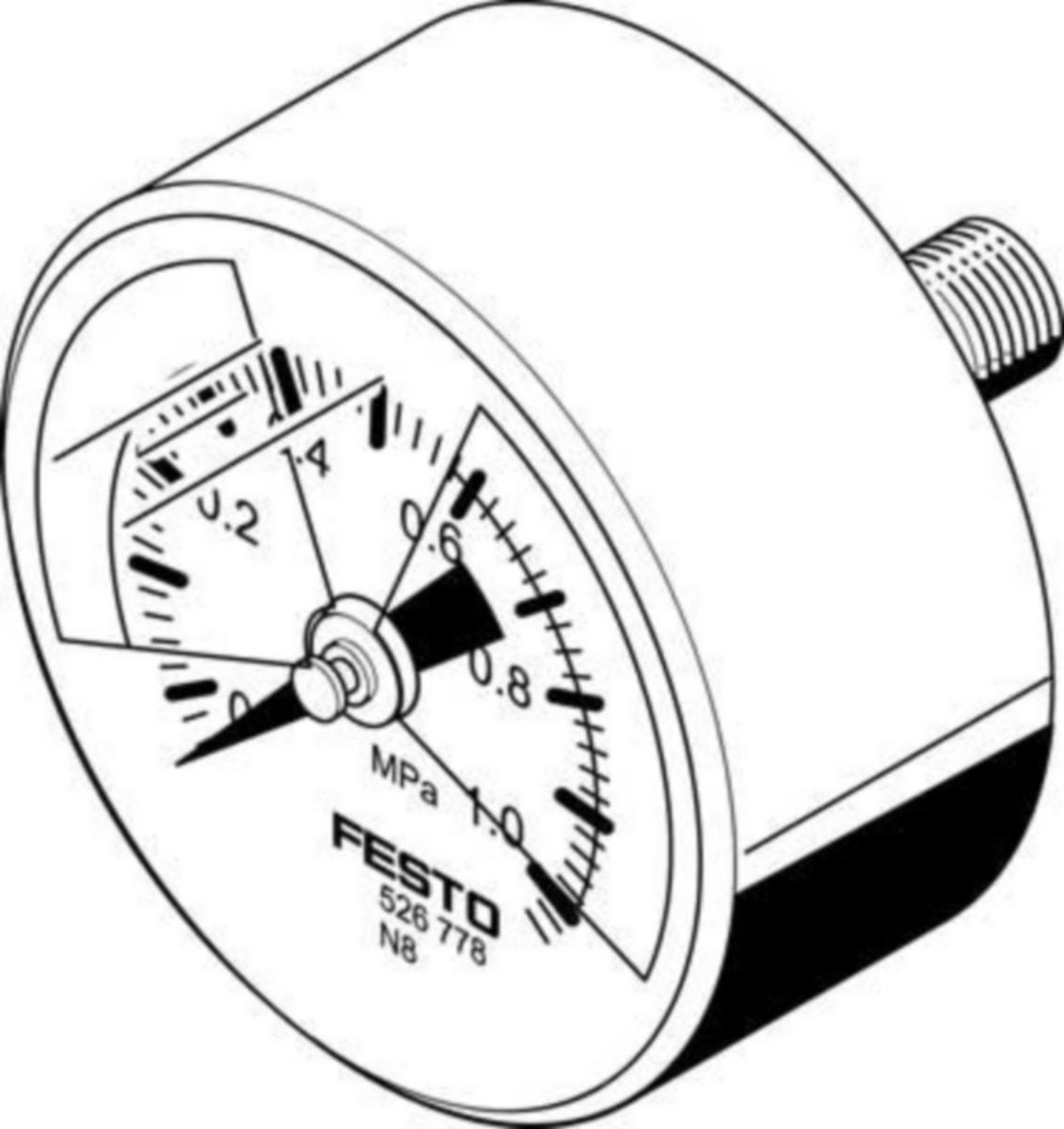 Painemittari Festo MA-RG - PAINEMITTARI 526781 FESTO MA-50-1,0-R1/4-MPA-E-RG