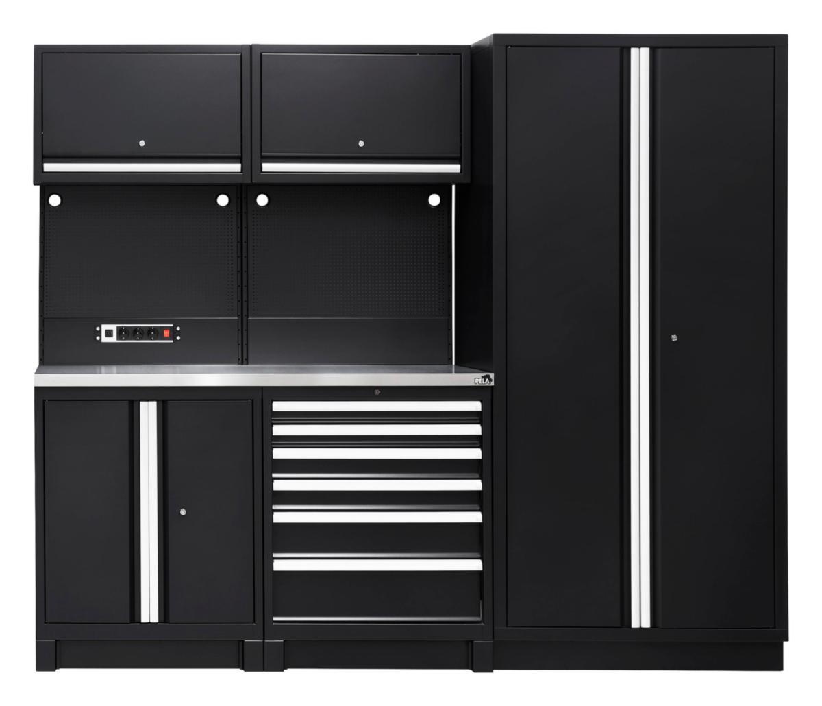 Työpistekaluste PELA 8osaa - TYÖPISTEKALUSTE MUSTA PELA 513302 PRO 8-OS MODULI