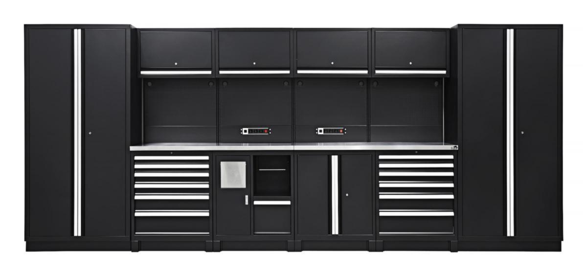 Työpistekaluste PELA Profi - TYÖPISTEKALUSTE MUSTA PELA 509665 PRO 16-OS MODULI