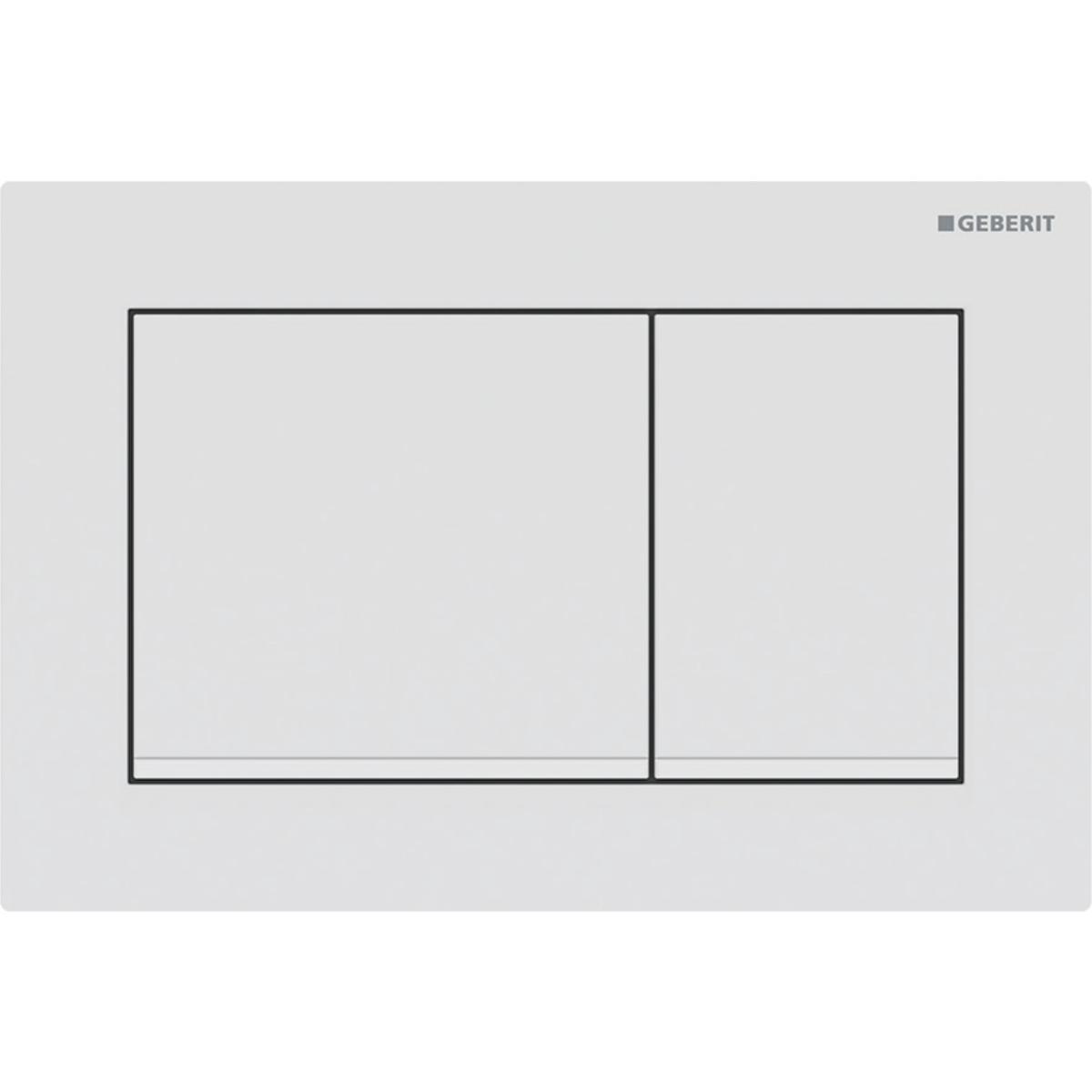 Huuhtelupainike Geberit Omega 20 Square - HUUHTELUPAINIKE OMEGA20 2-H SQUARE MATTAVALK./VALK.