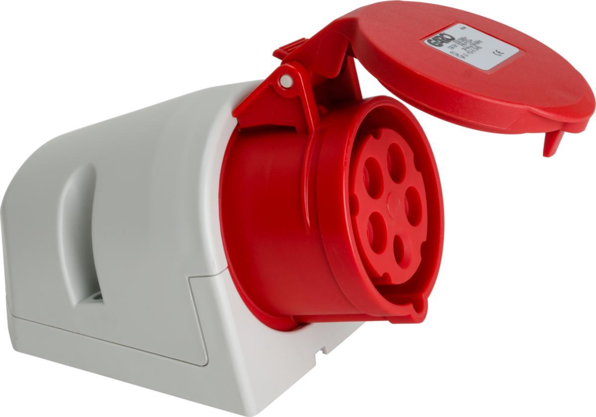 Seinäpistorasia CEE, IP44 - PISTORASIA CUI 416-6 +CRU 16A