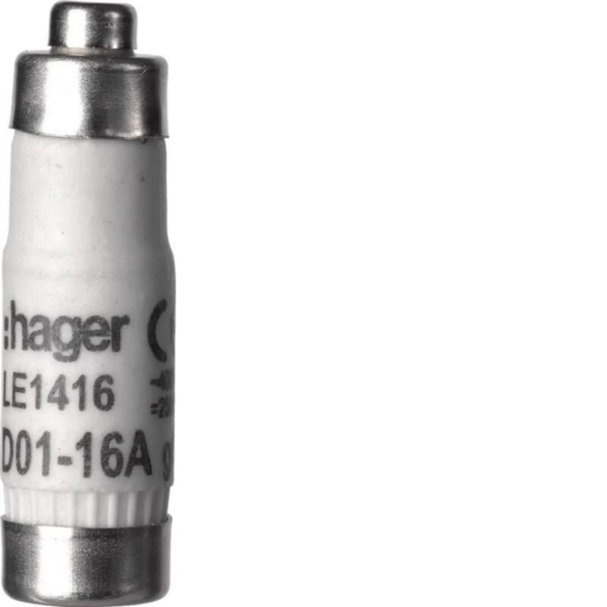 Tulppasulake Hager - TULPPASULAKE HAGER LE1416 D01/E14 GG 16A 400V