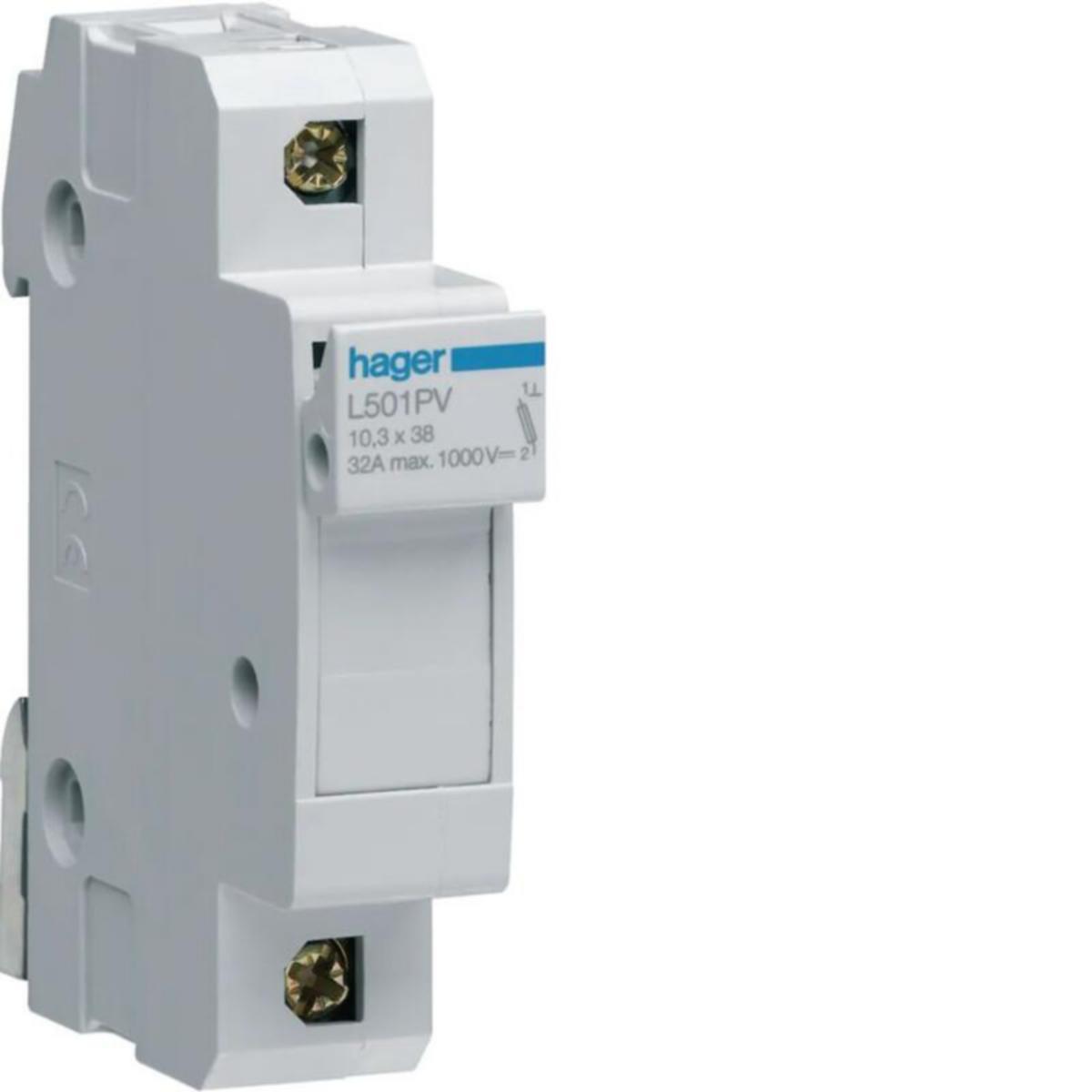 Putkisulakealusta Hager - PUTKISULAKEALUSTA HAGER L501PV 1-NAP L38 1000VDC