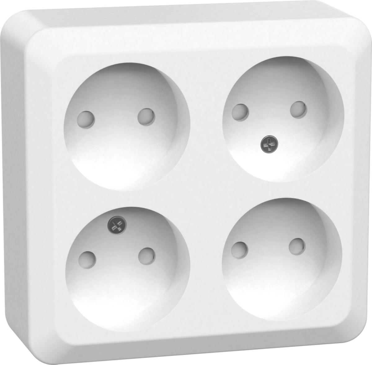 Pistorasia, pinta-asennus, maadoittamaton, Connect 2 Home, Gelia - PISTORASIA 4-OS MAADTON CONNECT2HOME PINTA VALK 16A