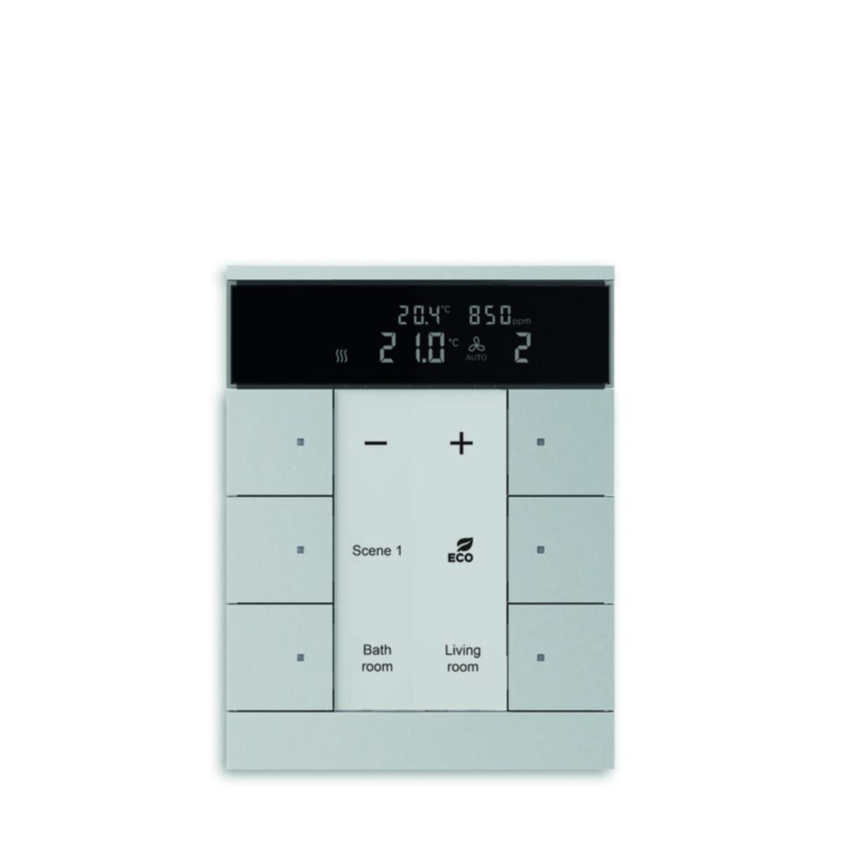 Huonetermostaatti KNX ABB - HUONETERMOSTAATTI KNX ABB 6-OS T CO2 RH% ALU