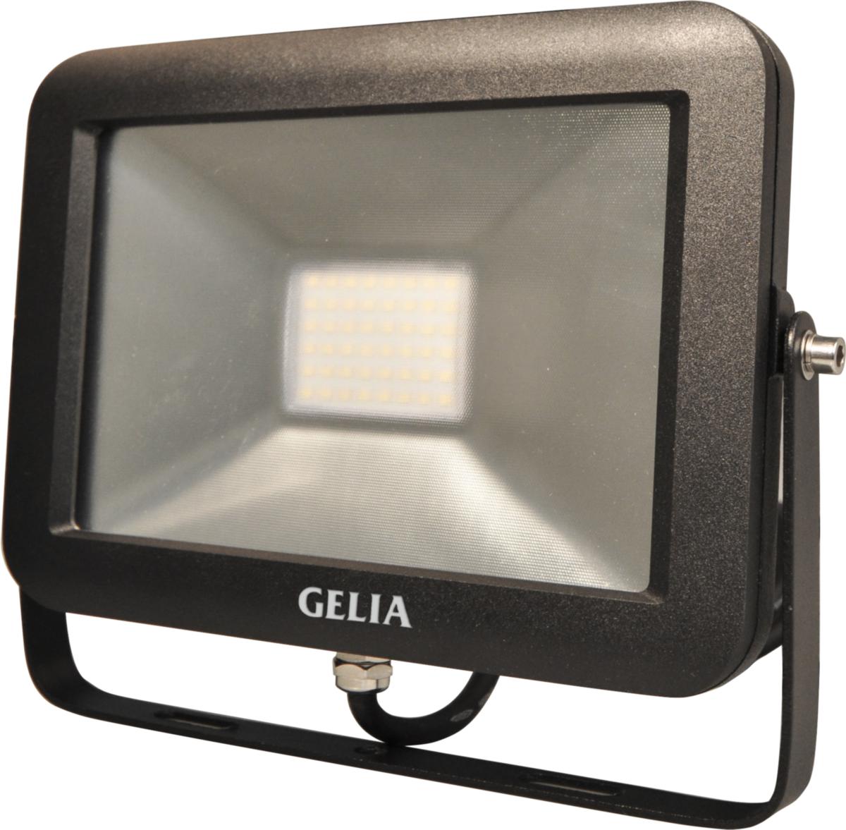 Valonheitin LED Gelia 30 W, huurrelasi, Slimline - VALONHEITIN LED 30W IP65 6500K 0.5M KAAPELI PISTOTULPALLA