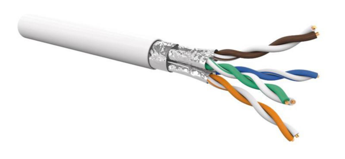 Tietoverkkokaapeli-CAT6A Gigamedia F/FTP DCA - TIETOVERKKOKAA-CAT6A GIGAMEDIA 1XF/FTP LSOH VA DCA